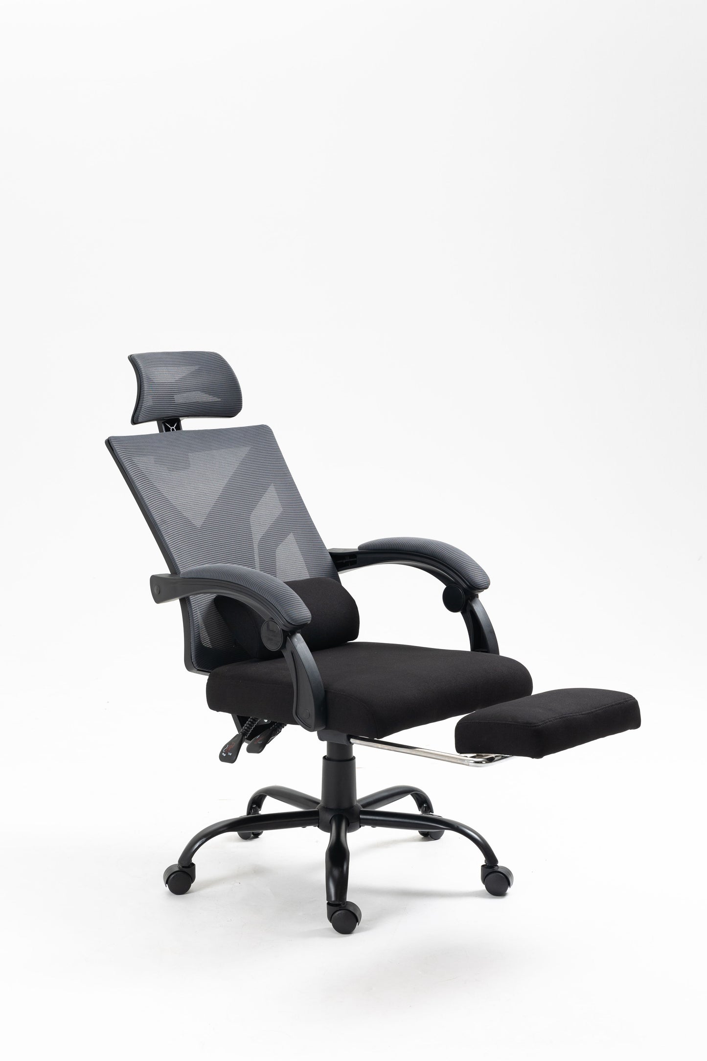 Ergonomic Office Chair, Desk Chair With Adjustable Lumbar Support, High Back Mesh Chair With Wheels, Executive Chair For Home Office - Black