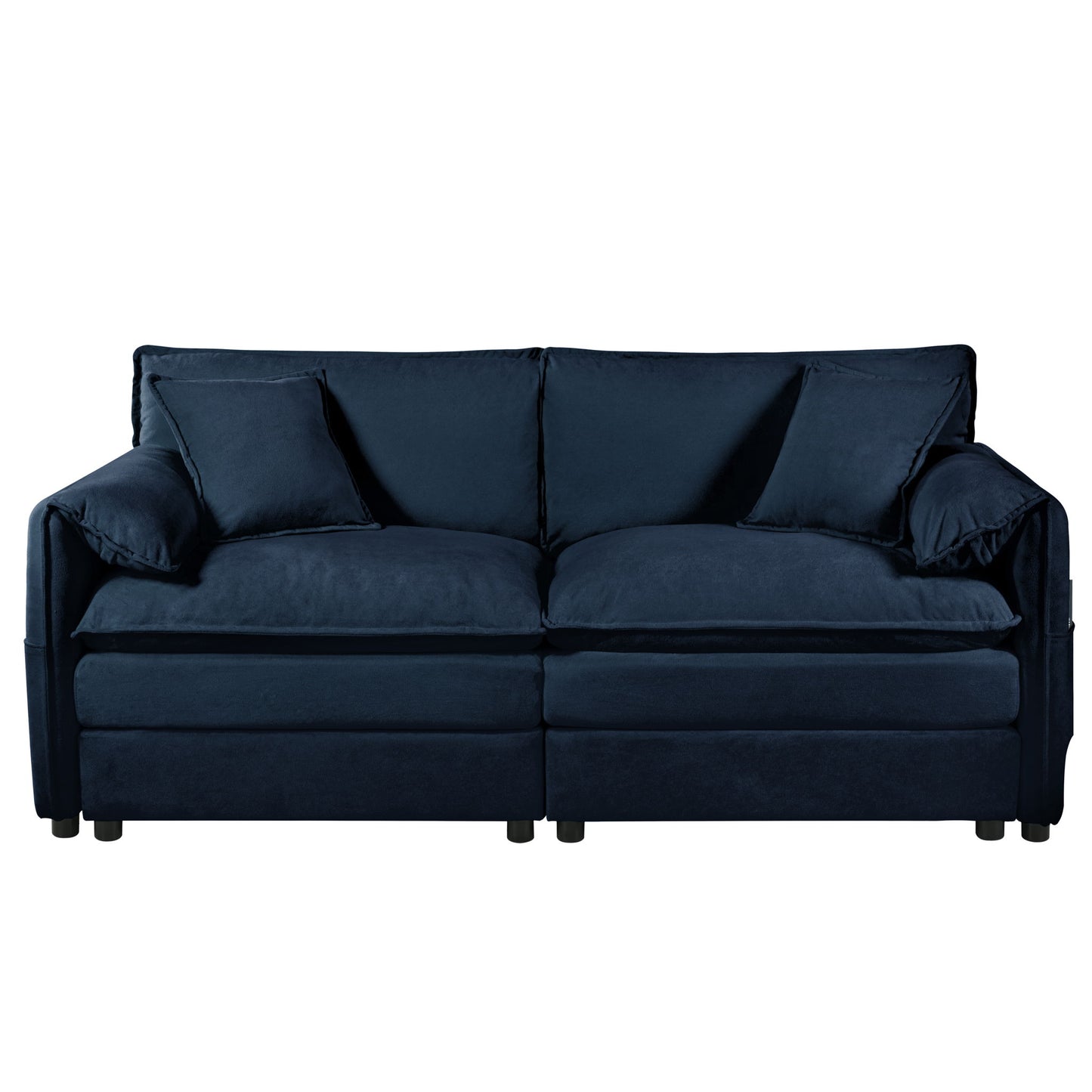Modern Oversized Chenille Loveseat Sofa With Deep Seat And Diy Combination