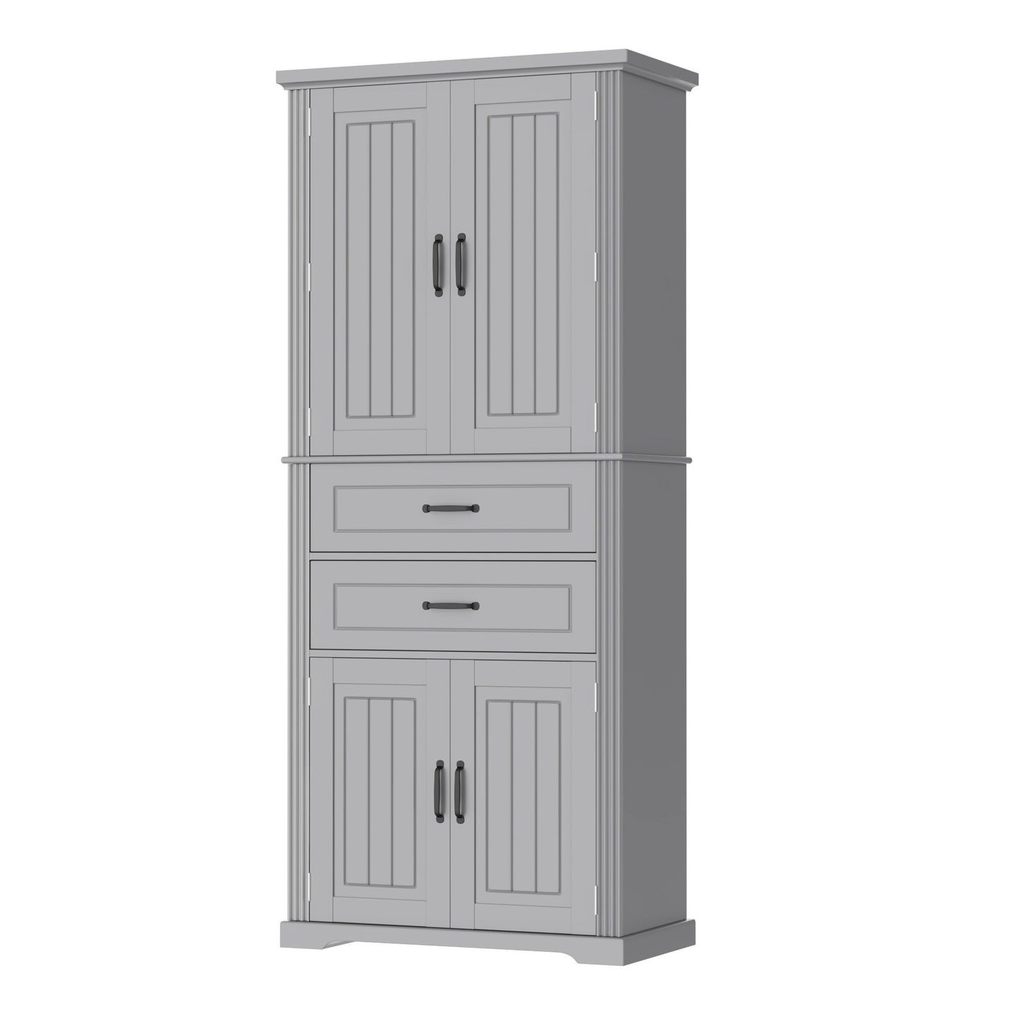 Elegant Multi Functional Storage Cabinet With Slide Rail Drawers, Adjustable Shelves