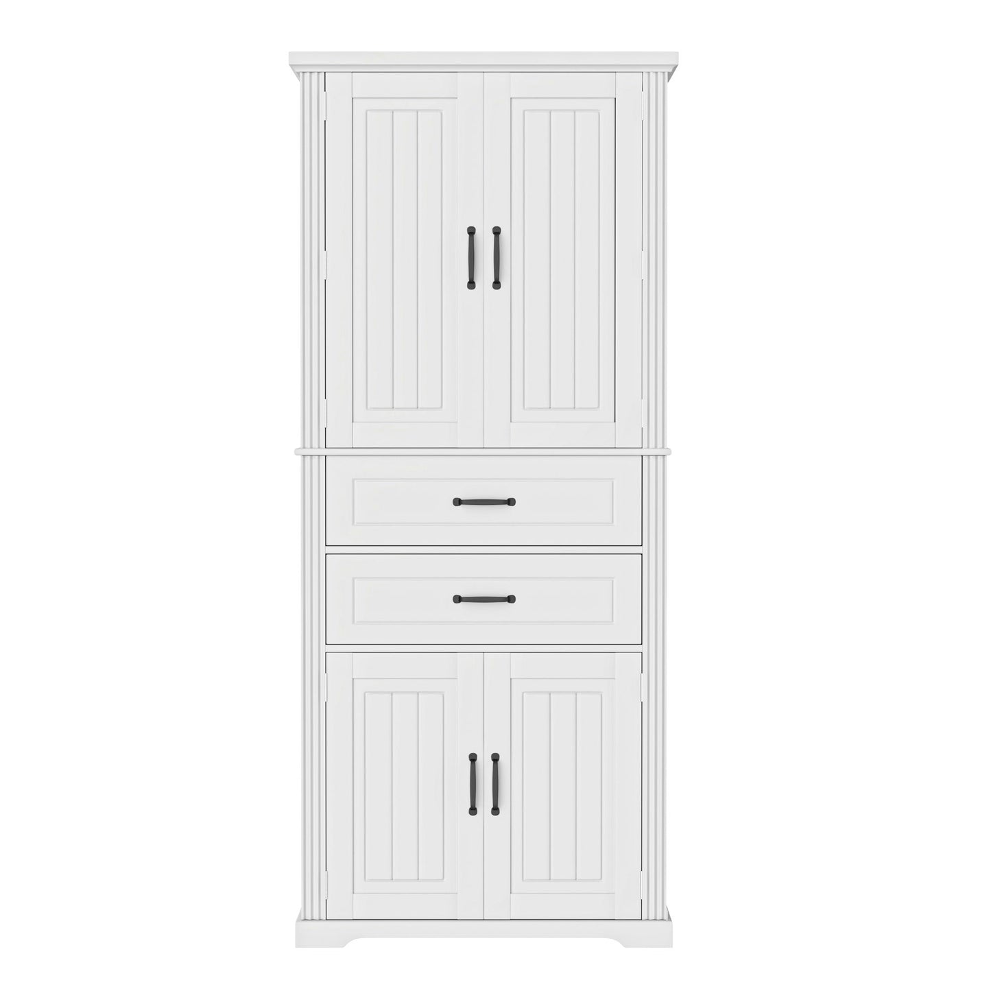 Elegant Multi Functional Storage Cabinet With Slide Rail Drawers, Adjustable Shelves