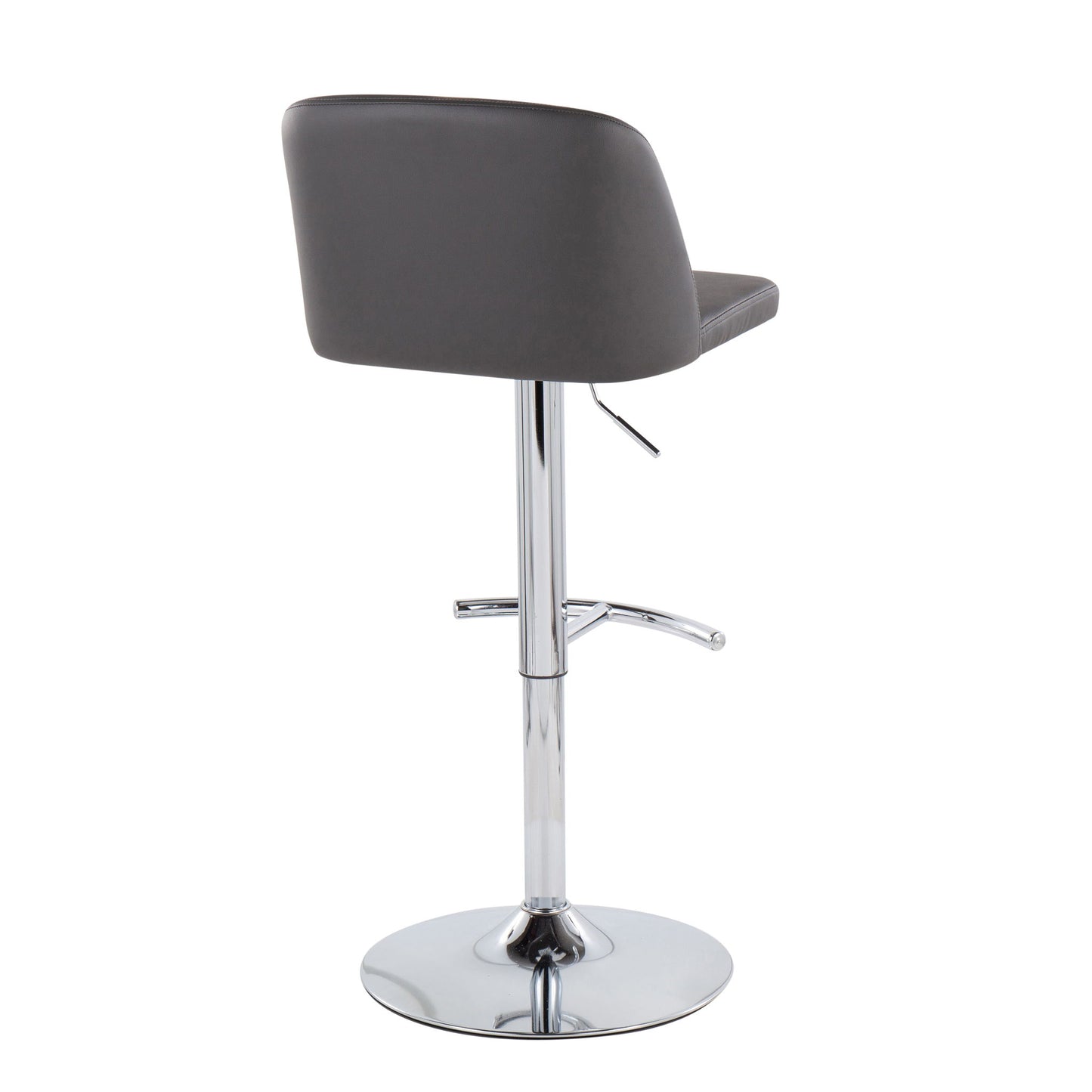 Toriano - Contemporary Adjustable Barstool With Swivel & Rounded T Footrest (Set of 2)
