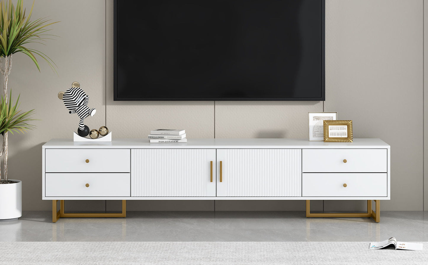 Modern TV Stand With Storage, TV Console Cabinet
