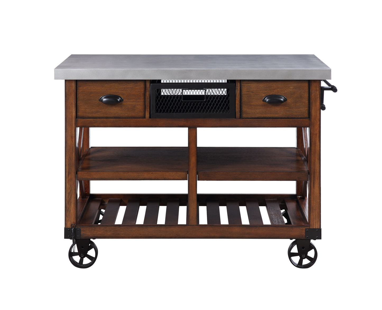 Kailey - Kitchen Cart - Antique Oak