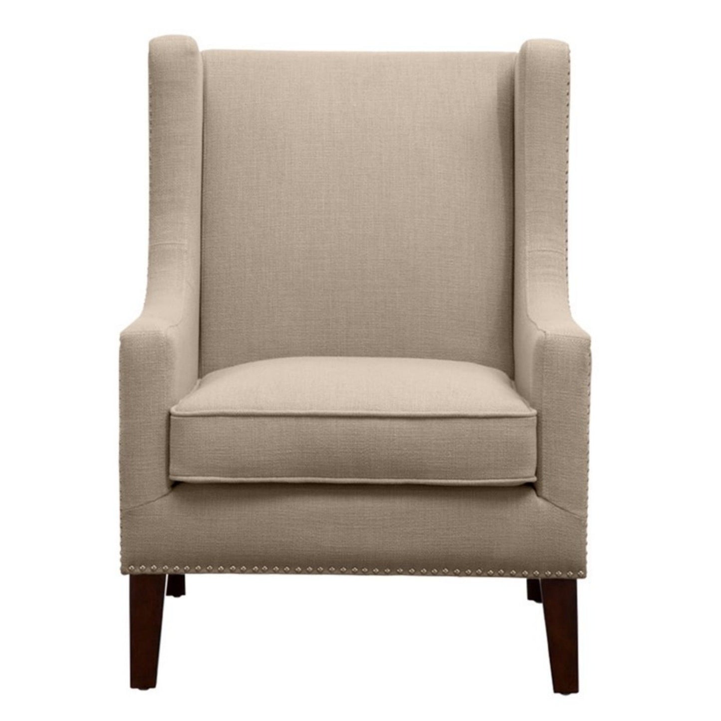 Barton - Wing Chair With Nail Head Accents