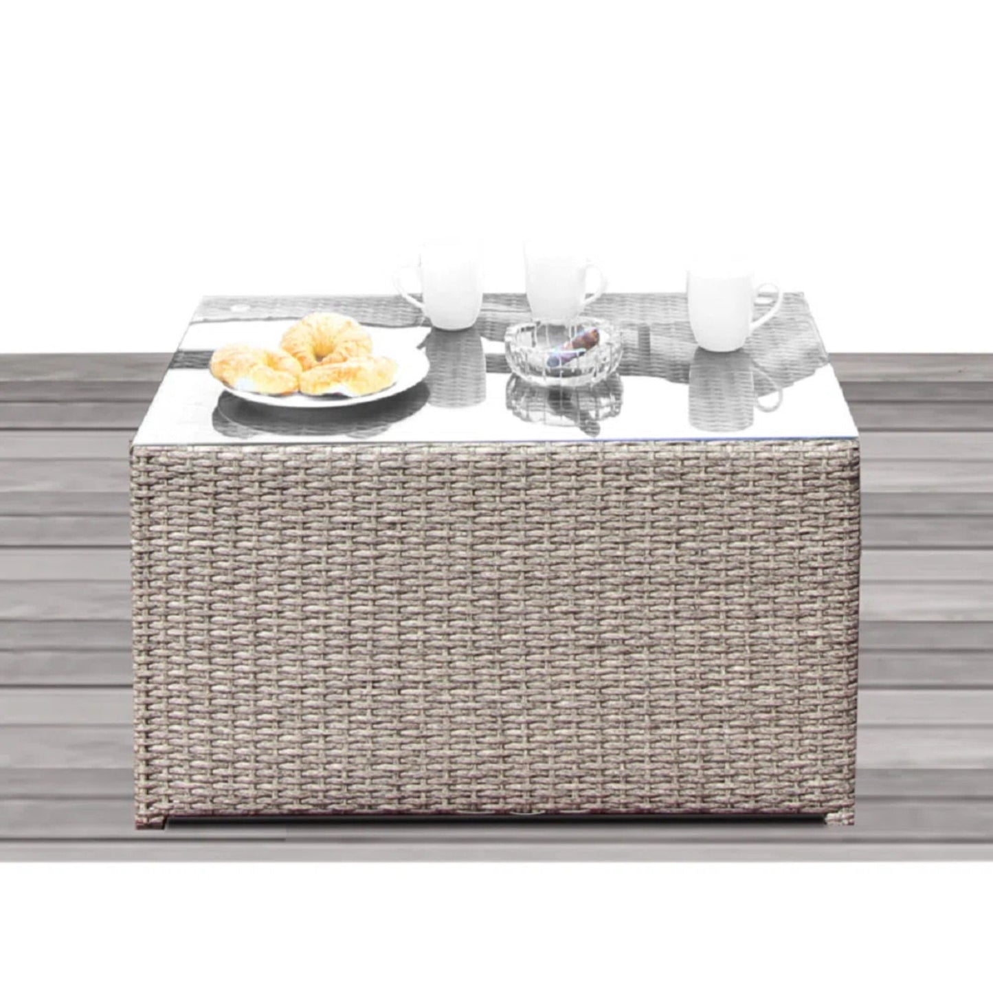 Comfortable Modern Patio Rattan Sectional Set With Cushions