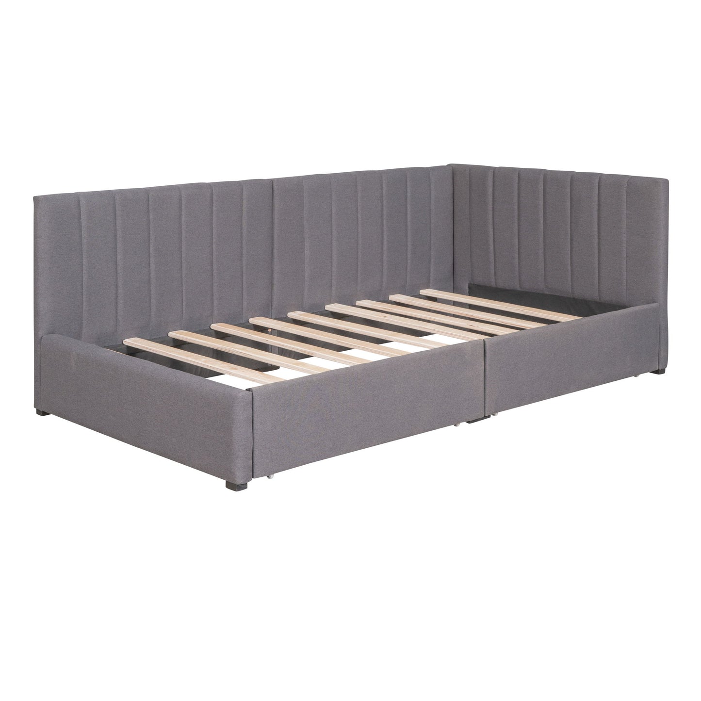 Upholstered Daybed, Sofa Bed Frame, No Box Spring Needed