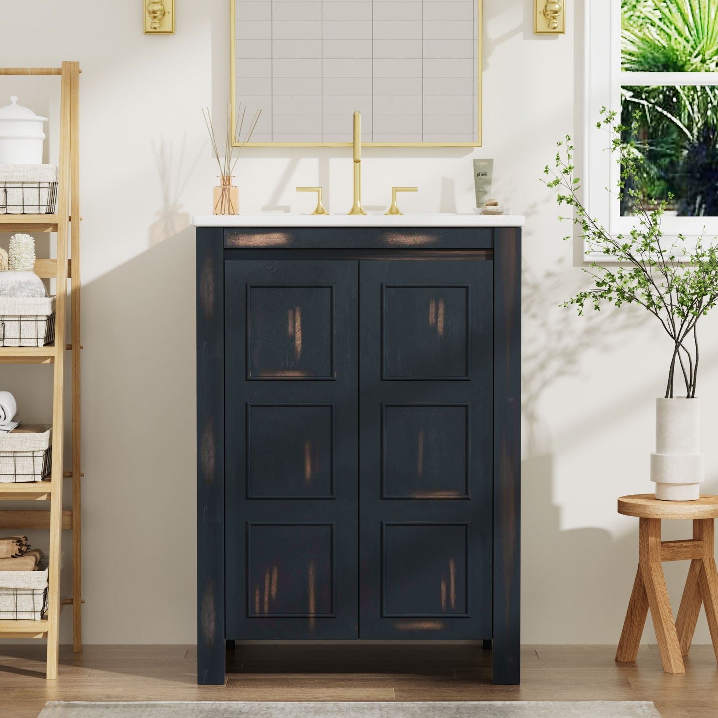 Bathroom Vanity Organizer With Sink, Combo Cabinet Set, Bathroom Storage Cabinet
