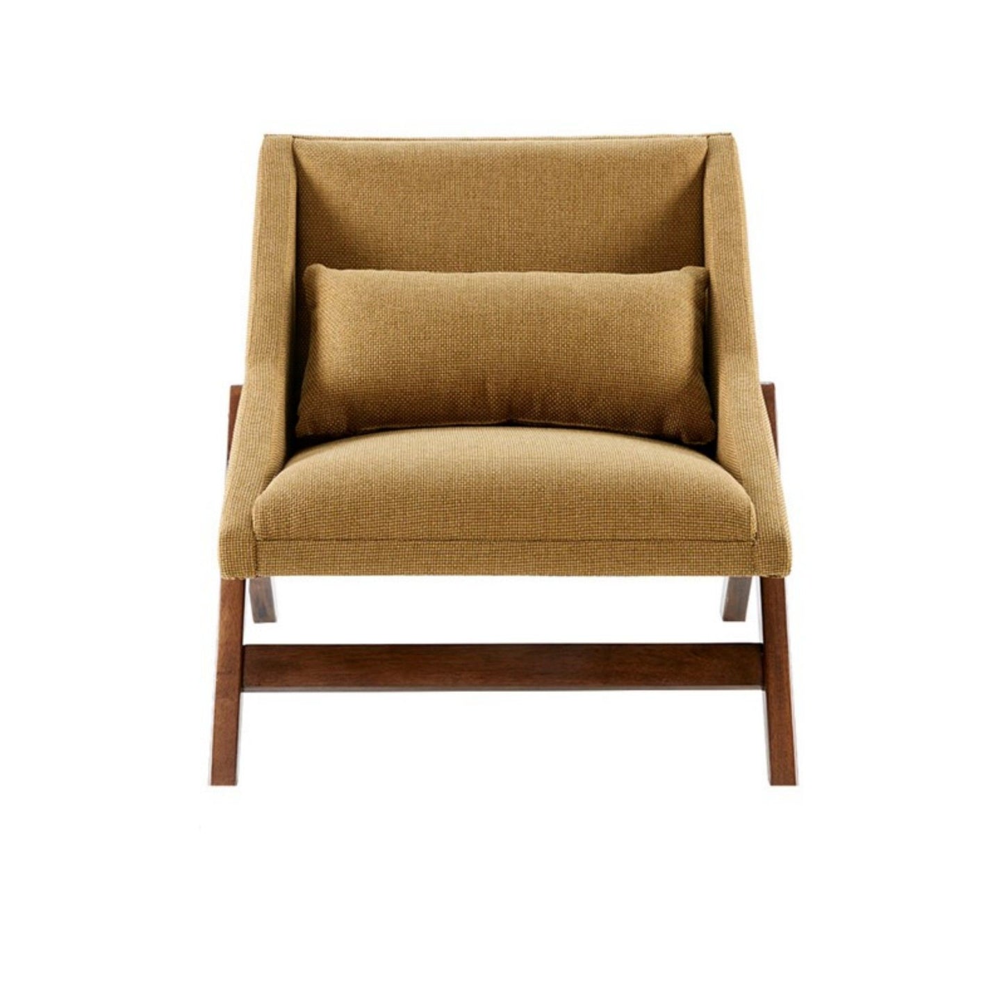 Boomerang - Accent Chair - Mustard Yellow / Pecan