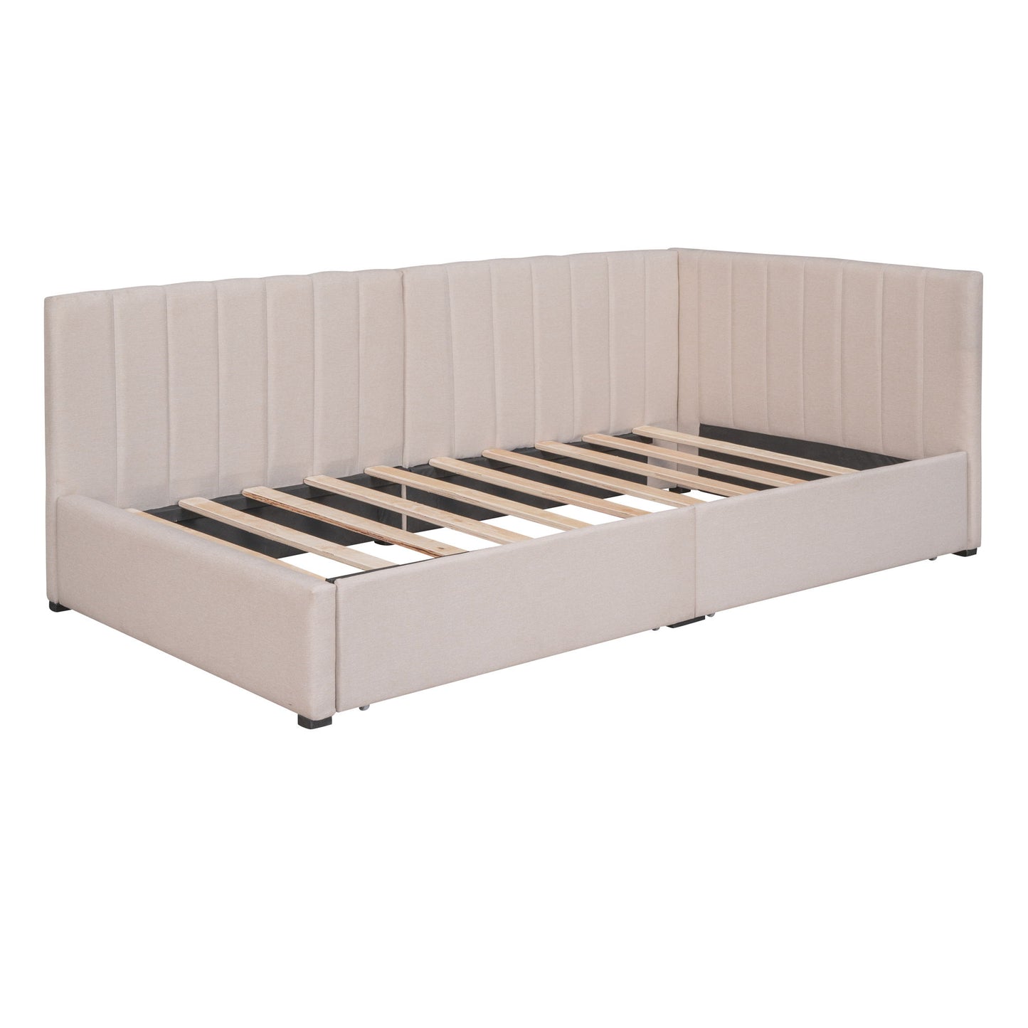 Upholstered Daybed, Sofa Bed Frame, No Box Spring Needed
