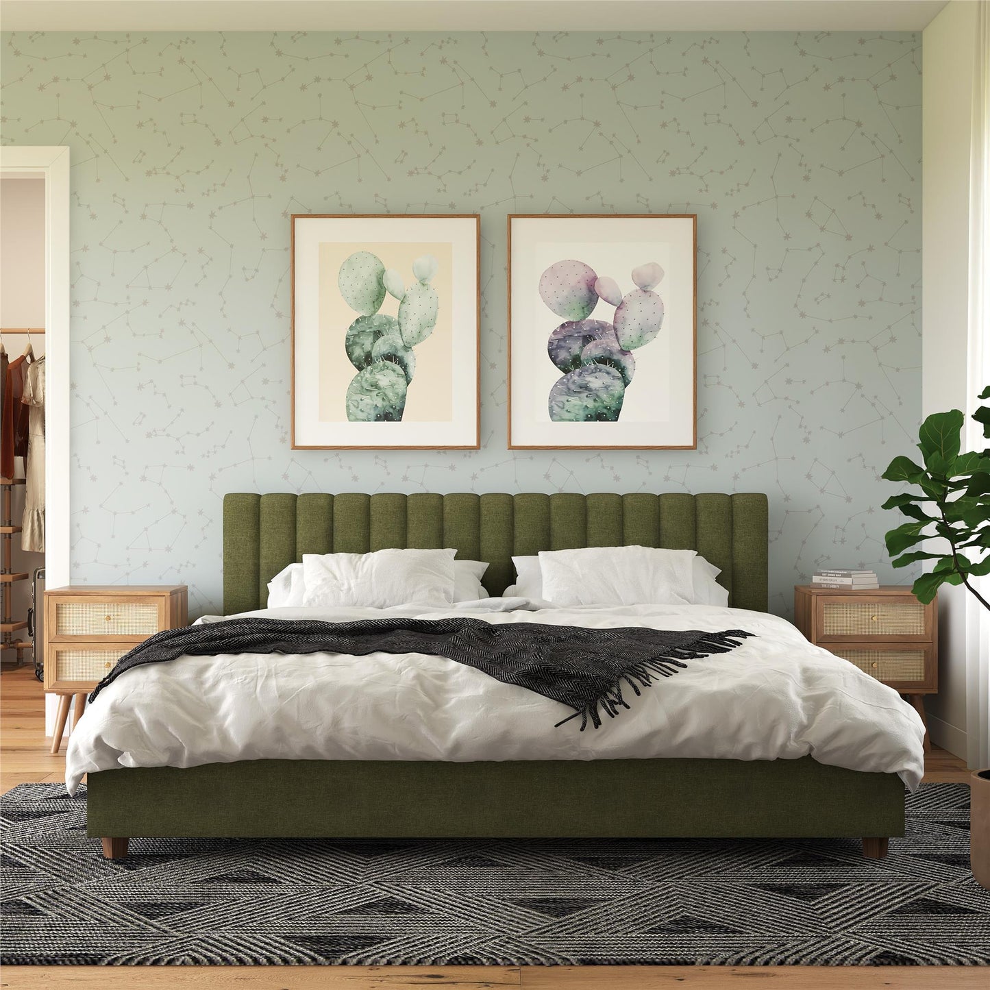 Brittany - King Bed - Green