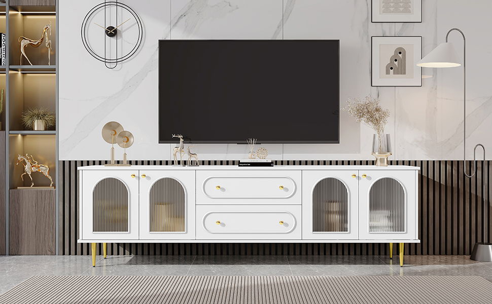 TV Cabinet With 2 Drawers And 2 Cabinets