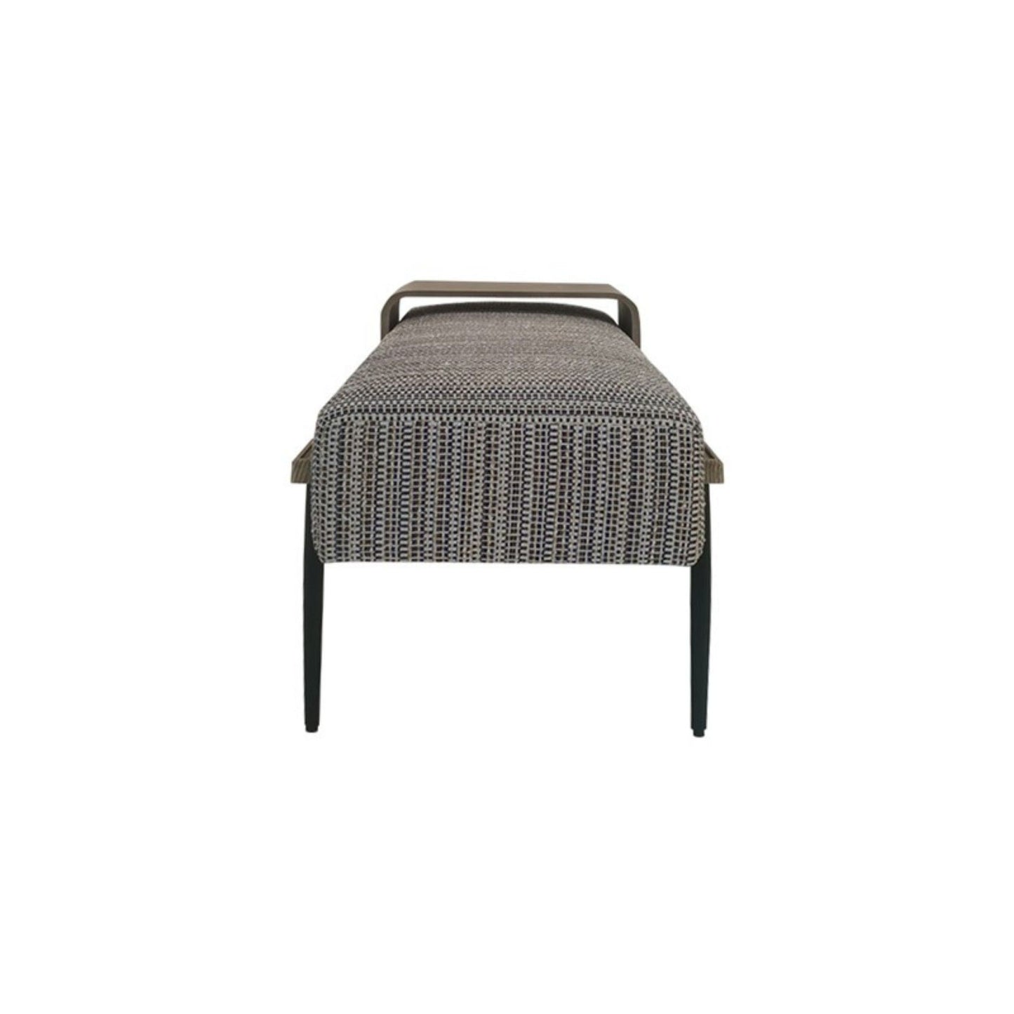 Upholstered Cocktail Ottoman With Slide Tray - Multi