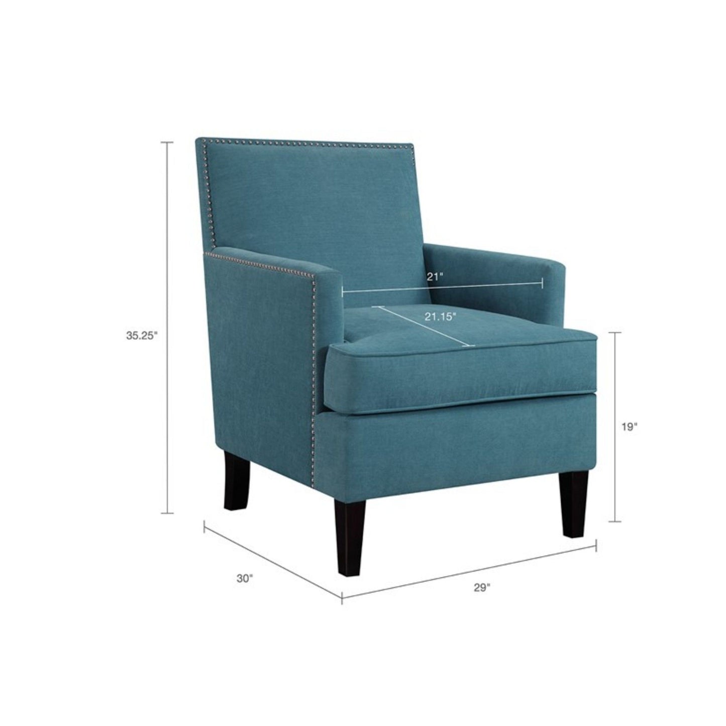 Colton - Track Arm Club Chair With Nailhead Trim