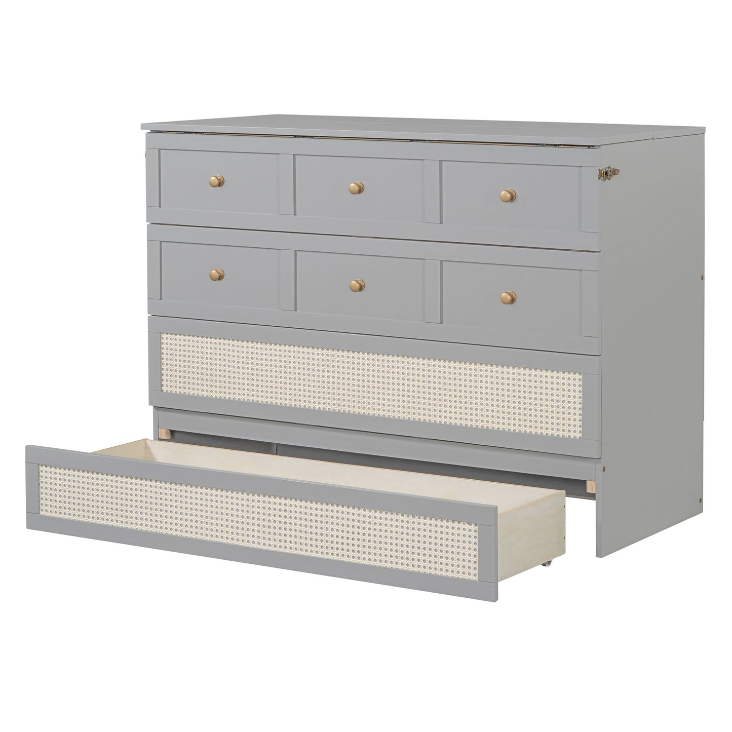 Murphy Bed With Large Drawers, Space Saving Design
