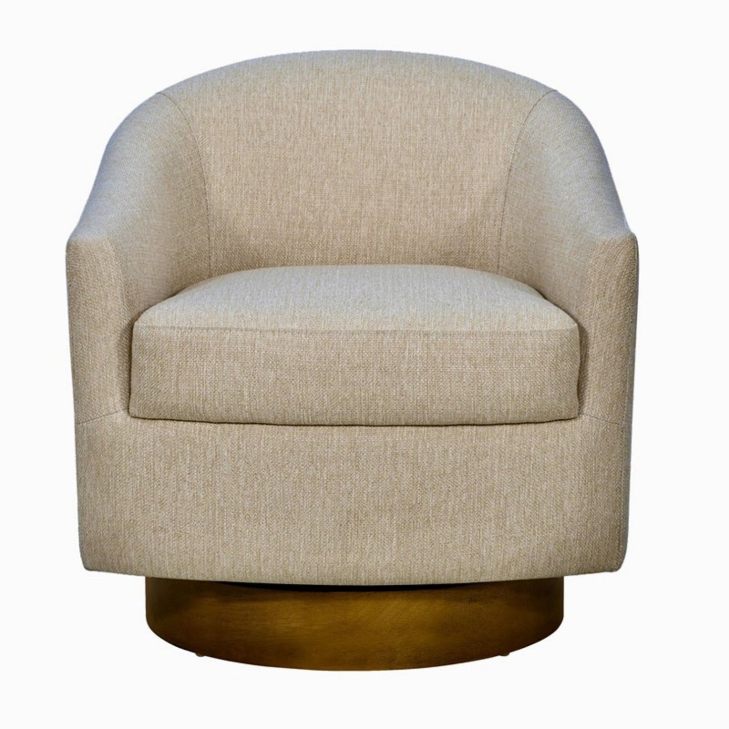 Upholstered Swivel Chair - Natural