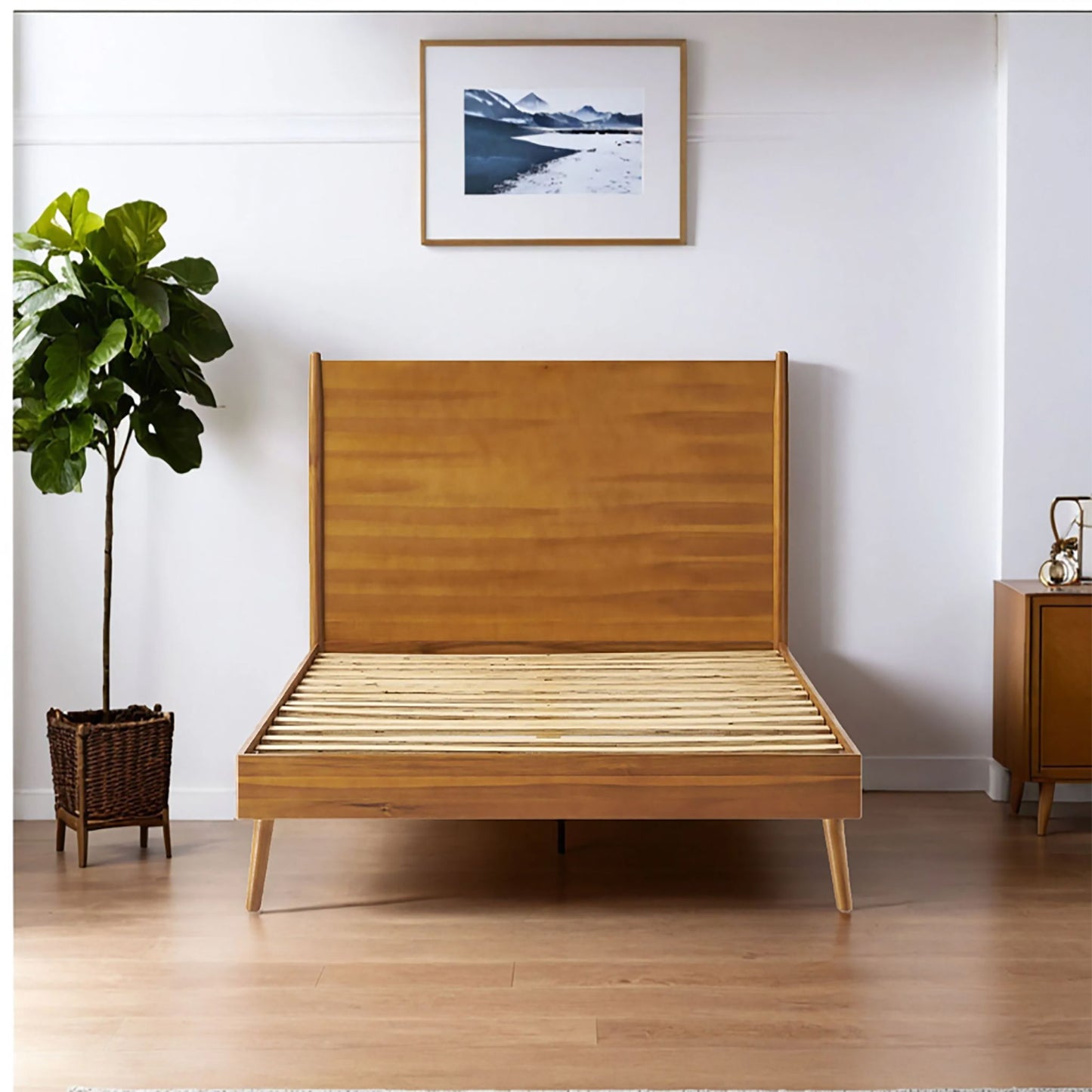 Okioki - Mid-Century Wood Bed