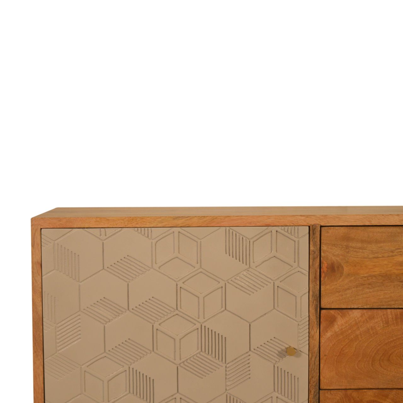 Solid Wood Carved Sideboard