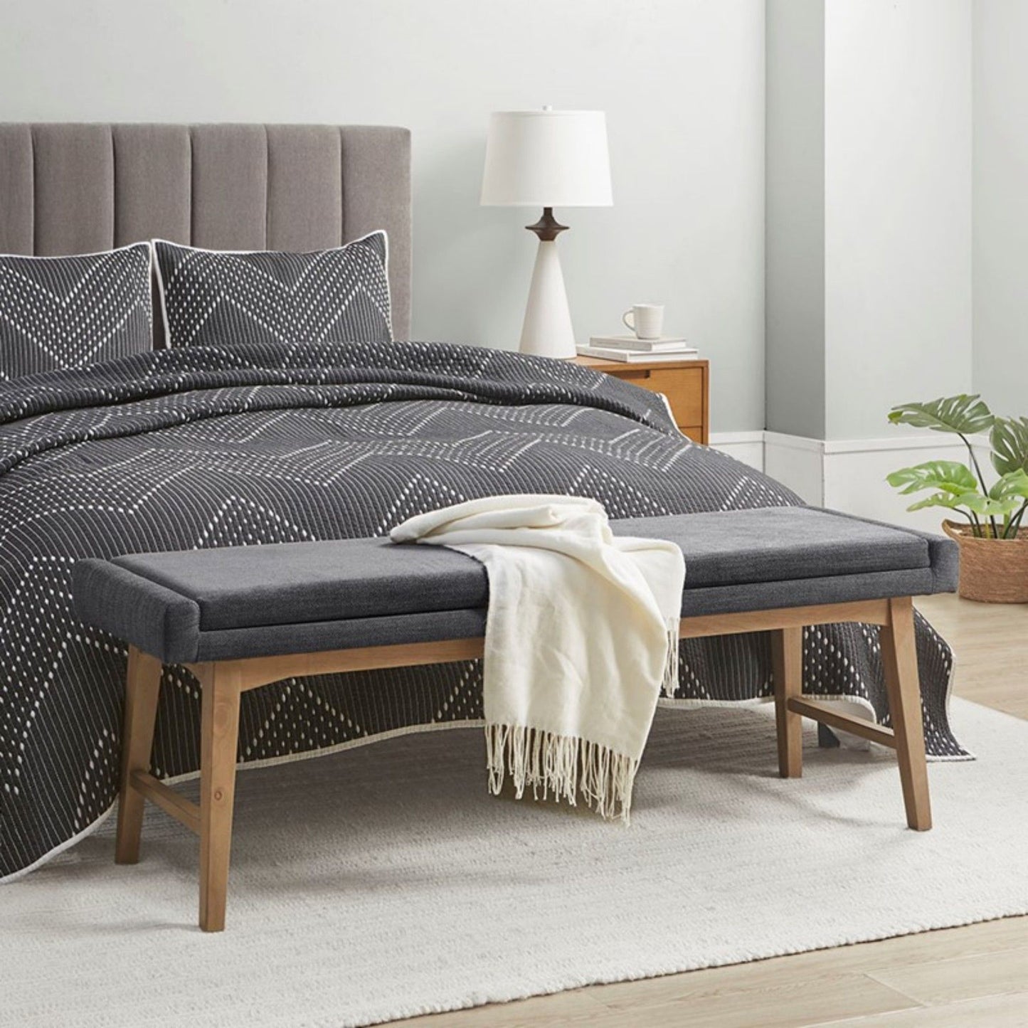 April - Upholstered Accent Bench - Multicolor