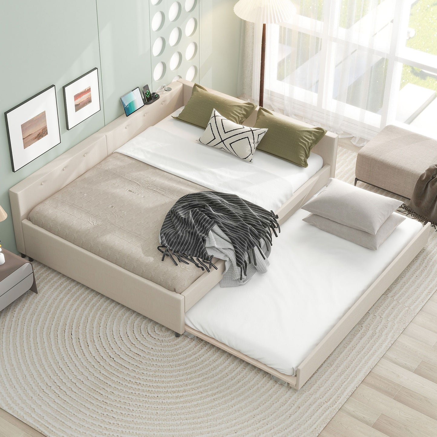 Platform Bed With USB Ports