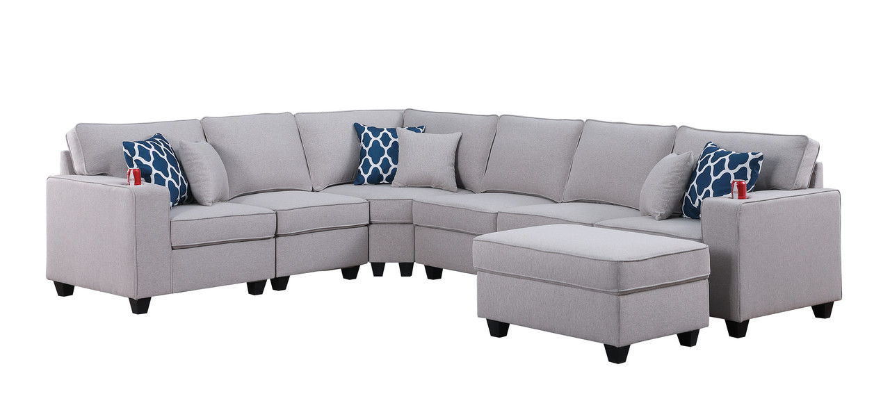 Cooper - Sectional Sofa With Ottomans And Cupholder