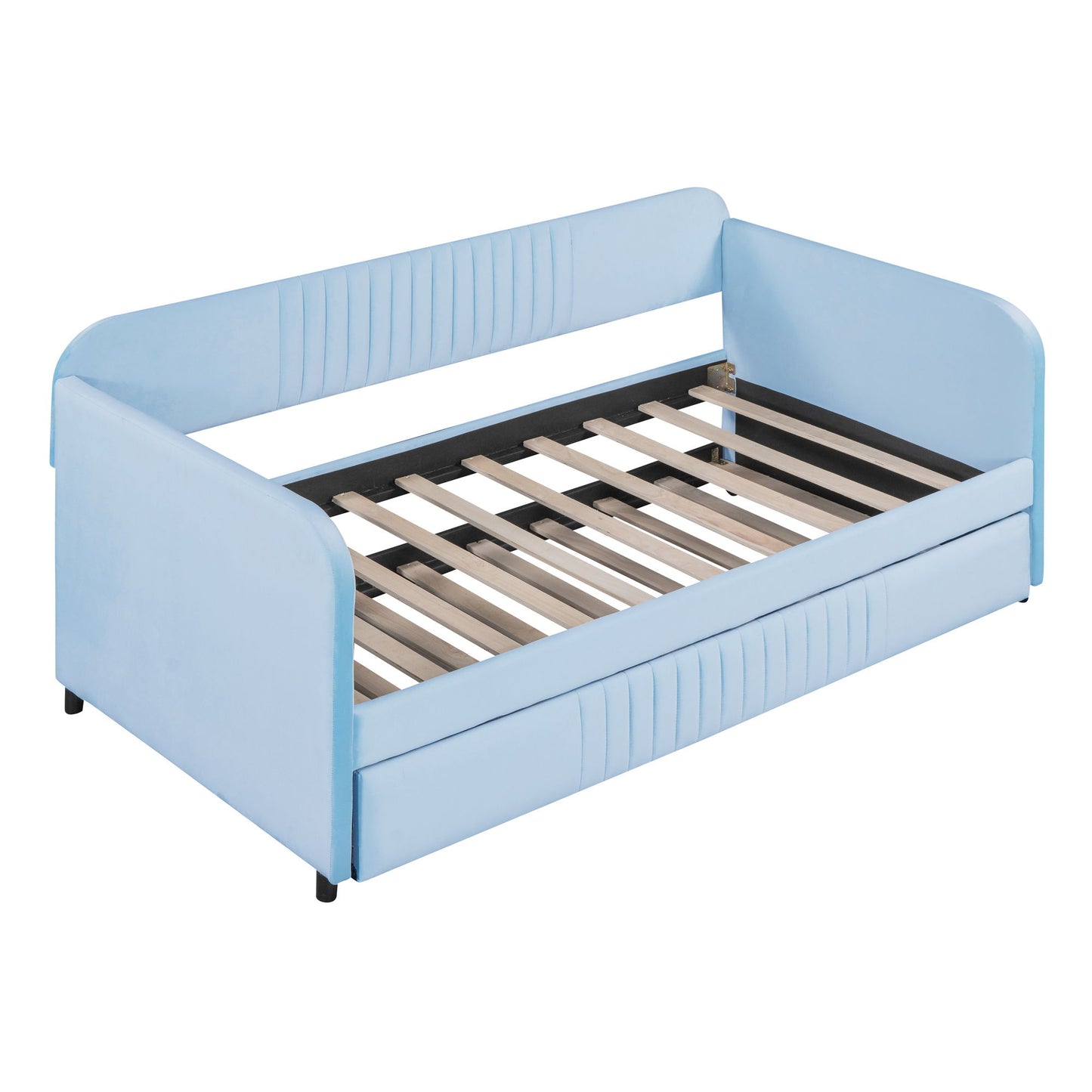 Upholstered Daybed Sofa Bed With Trundle Bed