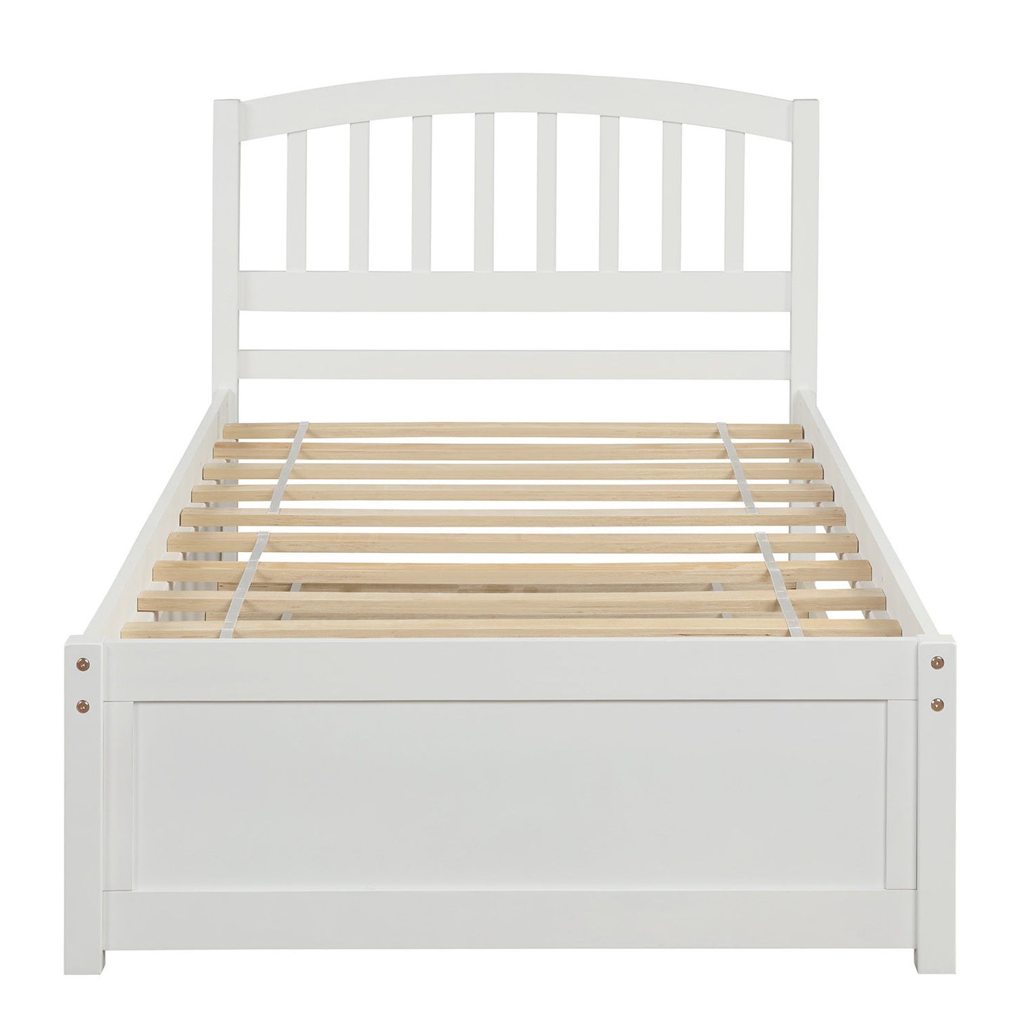 Platform Bed Wood Bed Frame With Trundle