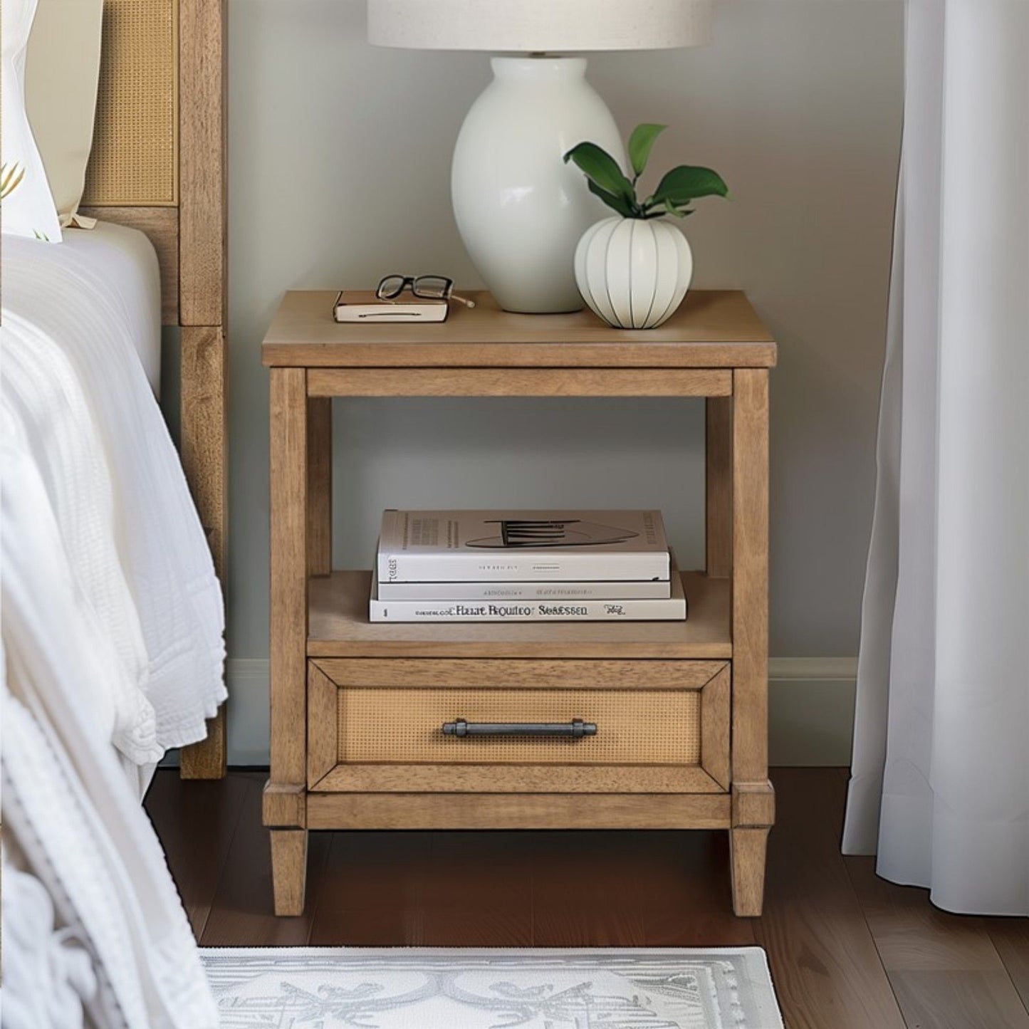 Lily Pond - Nightstand With Storage - Natural
