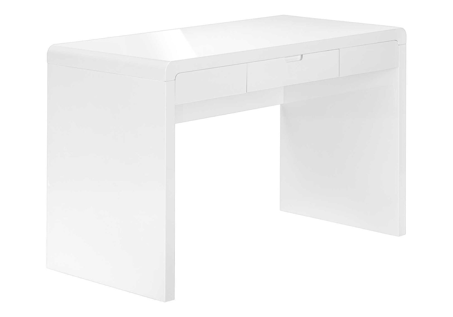 Computer Desk For Home Office, Storage Drawers, Contemporary & Modern - White