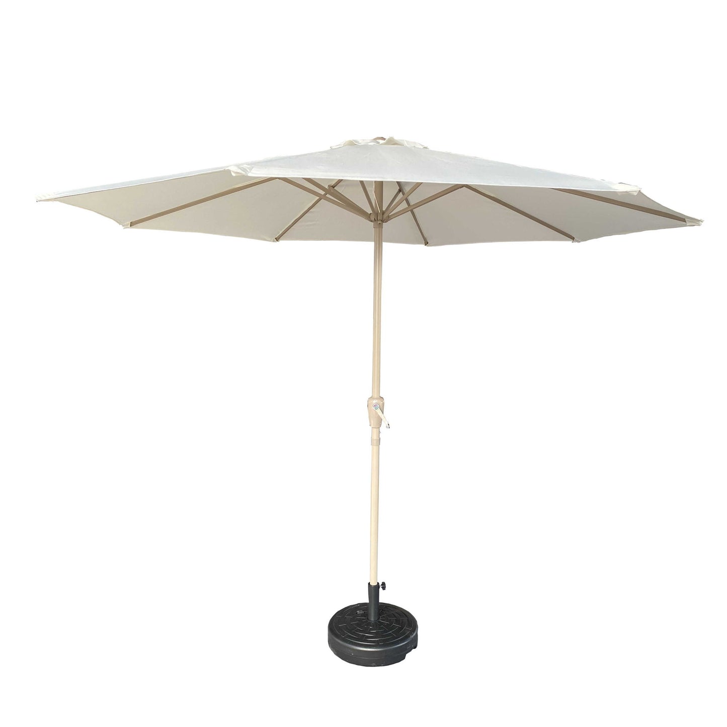 Patio Market Umbrella With 8 Steel Ribs, UV-Resistant And Waterproof Canopy