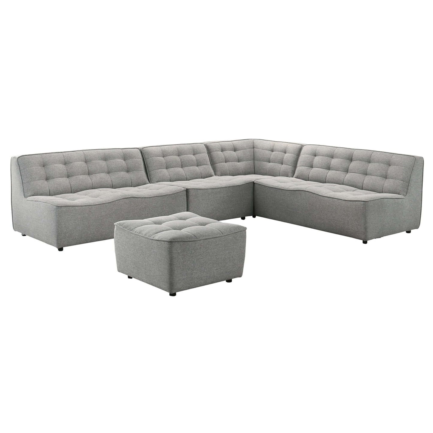 Selen - Corner Sectional Sofa - Light Gray