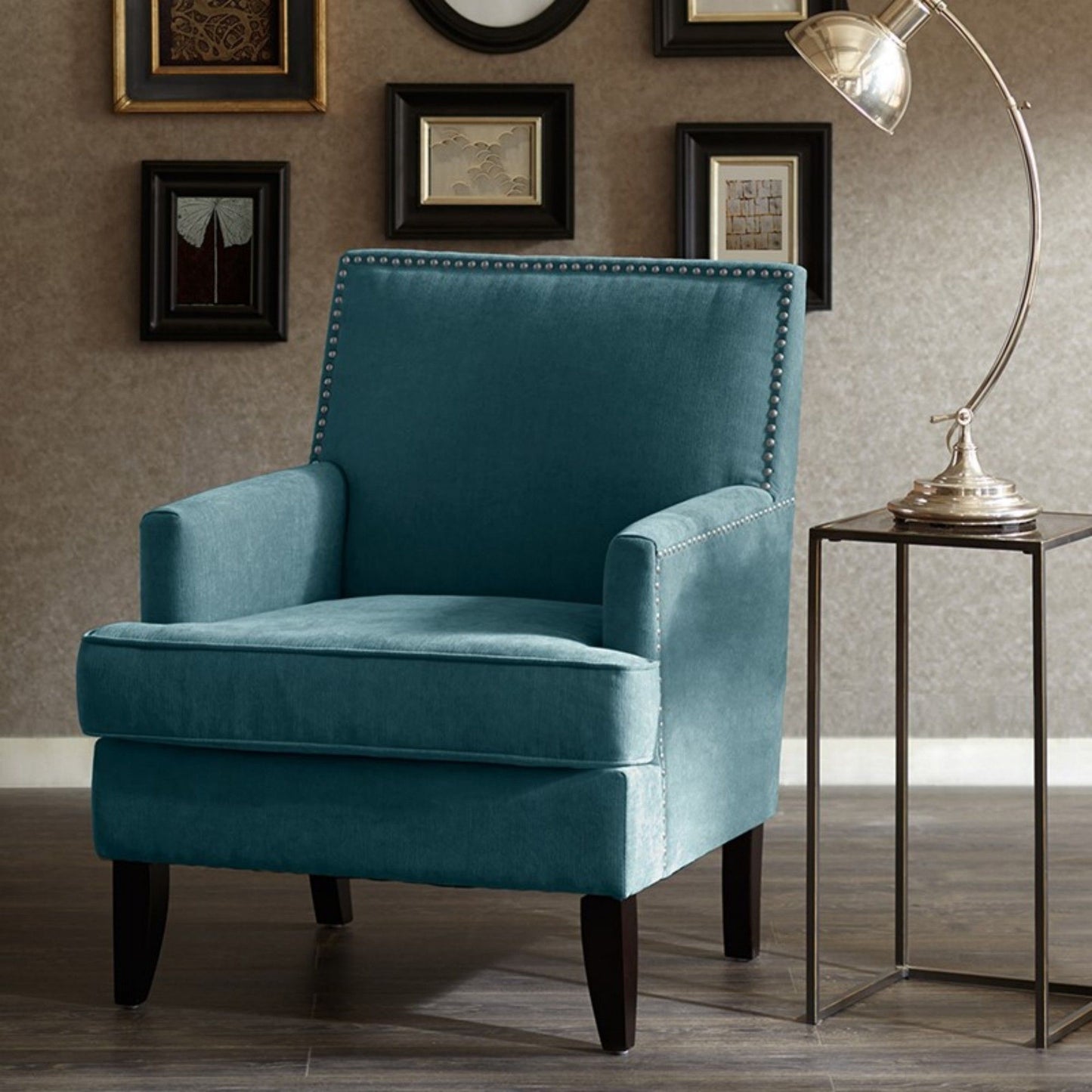 Colton - Track Arm Club Chair With Nailhead Trim
