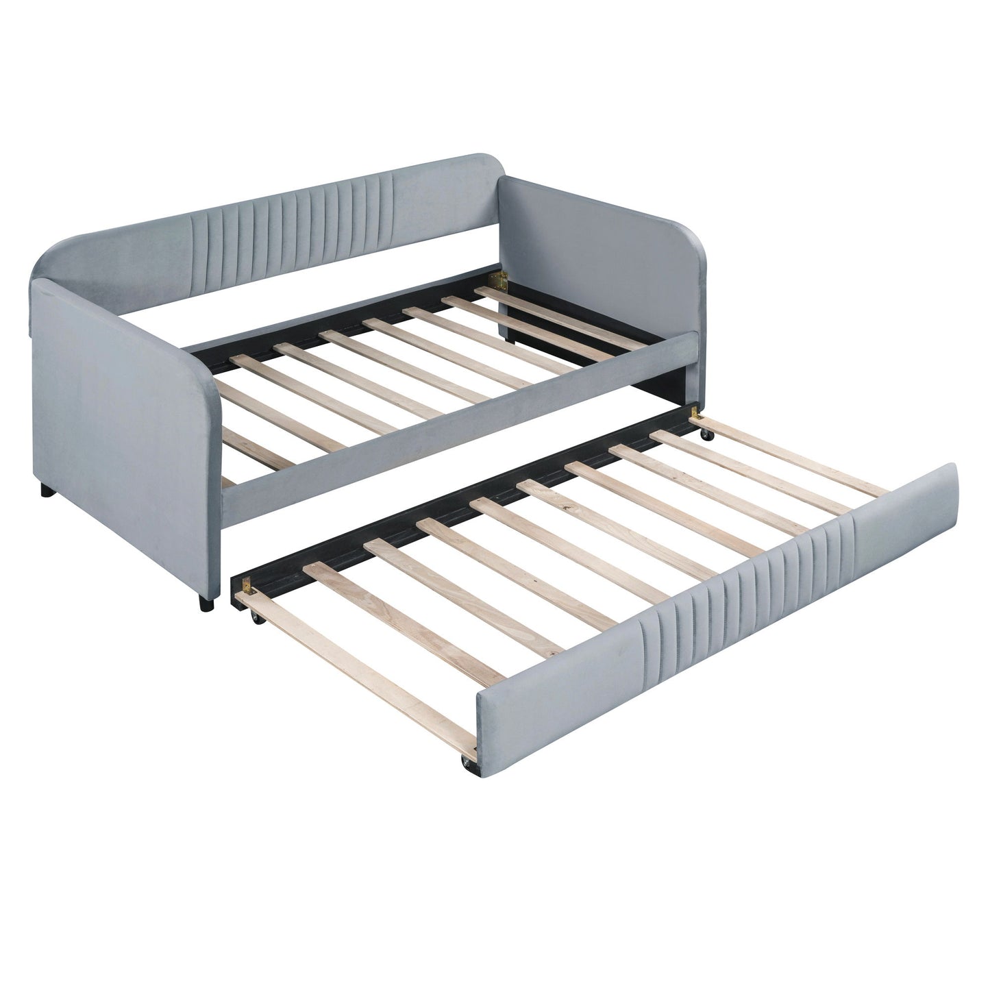 Upholstered Daybed Sofa Bed With Trundle Bed