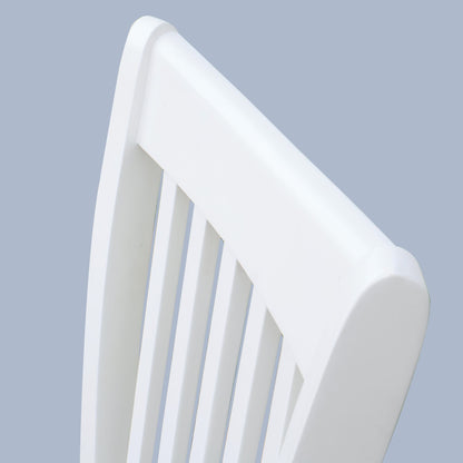 Modern Dining Chair, Wooden Back, Cushion Seats (Set of 2)