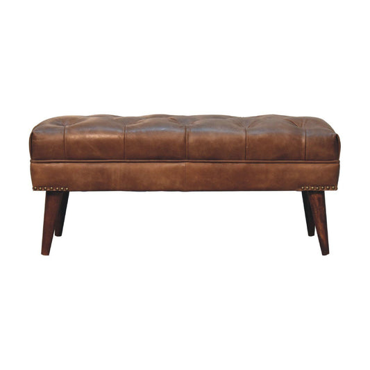 Harbour - Leather Bench - Brown