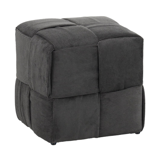 Square Ottoman Foot Rest With Woven Design