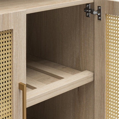 Anaya - Arched Storage Cabinet - Light Oak