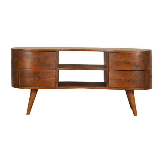 Wave Entertainment Unit - Chestnut