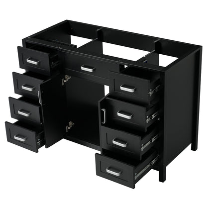 Bathroom Vanity Cabinet Only With 2 Soft Close Doors And 8 Drawers