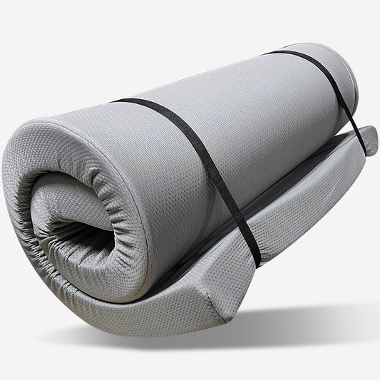 Memory Foam Camping Mattress, Portable Comfort With Water Resistant Cover