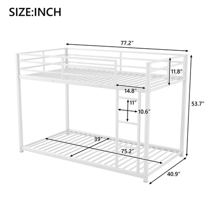 Metal Bunk Bed, Low Bunk Bed With Ladder