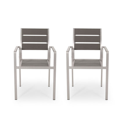 Dreamlan - Outdoor Aluminum Dining Chair (Set of 2)