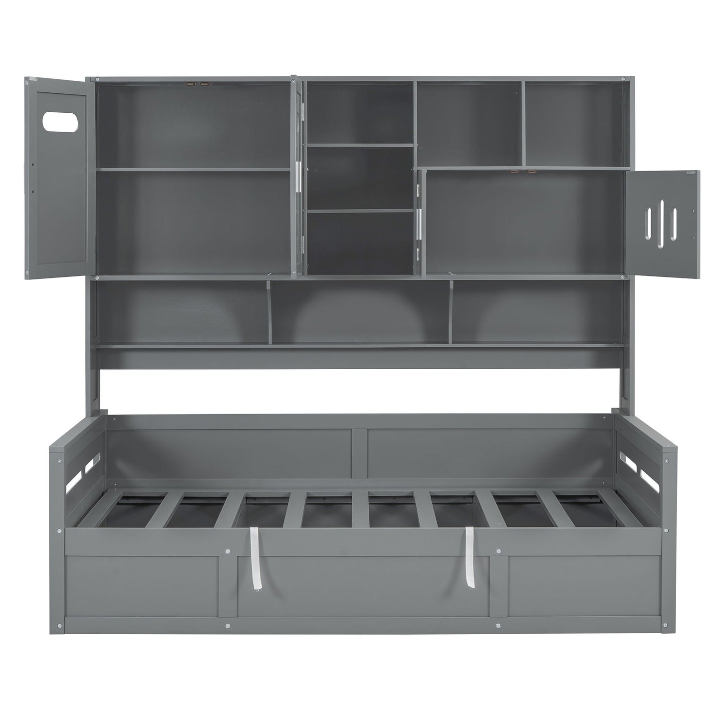 Daybed With All-In-One Cabinet And Shelf