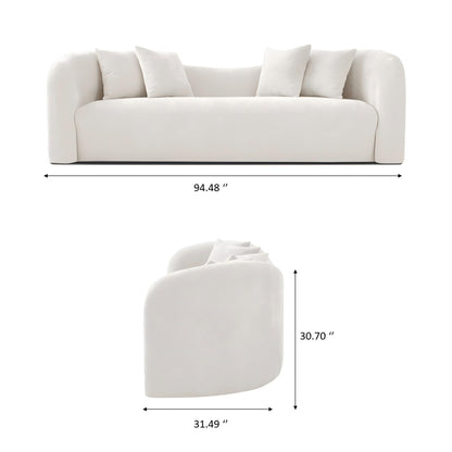 Mason - Mid Century Modern Luxury Tight Back Curvy Couch