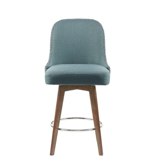 Kobe - Counter Stool With Swivel Seat - Blue