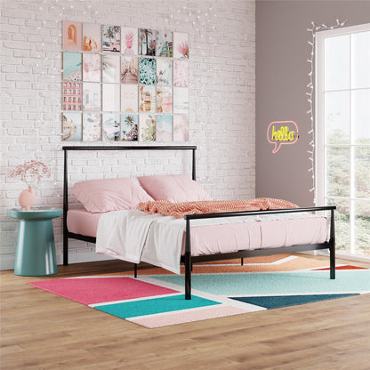 Calixa - Full Bed, Adjustable Height, No Box Spring Needed - Black