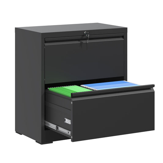 Premium 2 Drawer Metal Lateral File Cabinet With Lock
