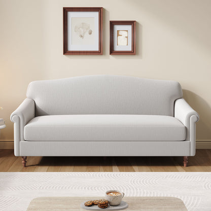Loveseat Sofa, 2 Seater Couch With Rolled Arms