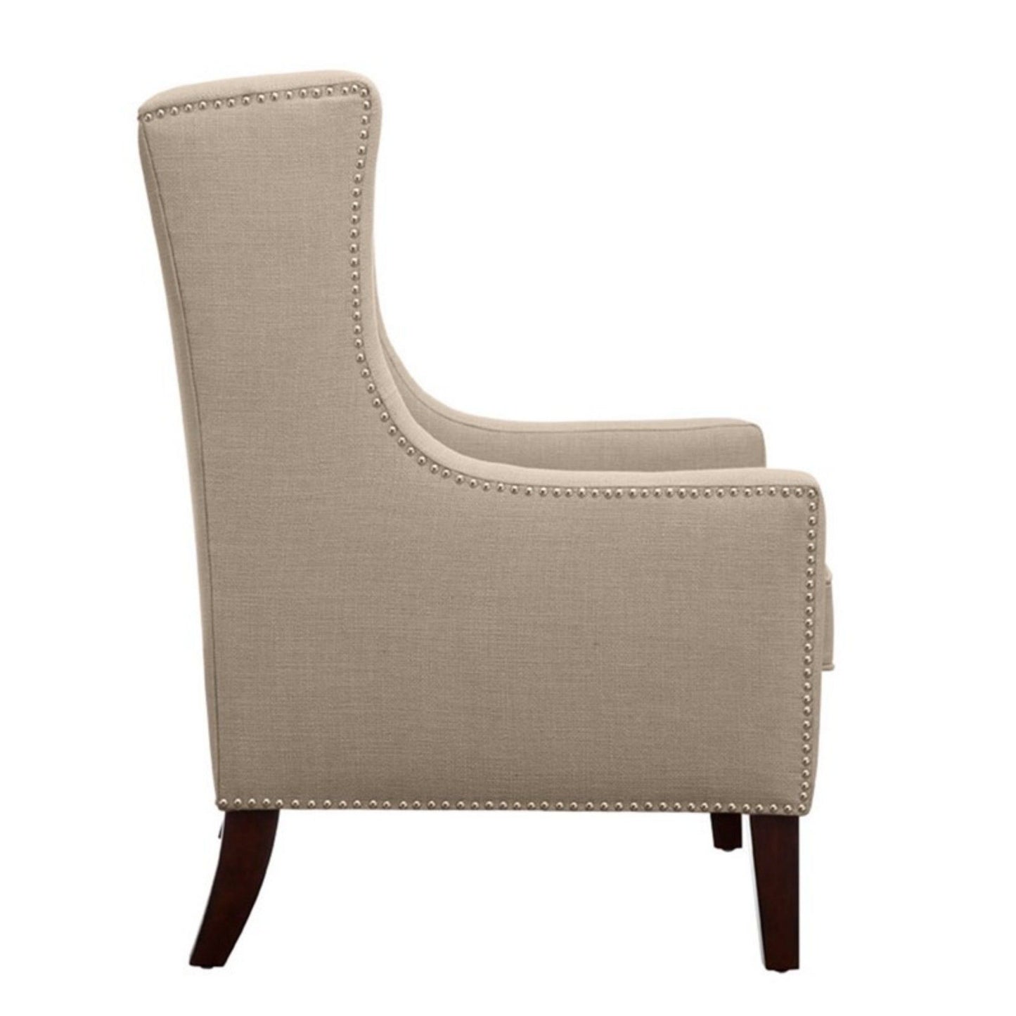 Barton - Wing Chair With Nail Head Accents