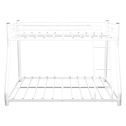 Bunk Bed Frame With Ladder And Guardrail, Heavy Duty Noise Free Design Metal Construction