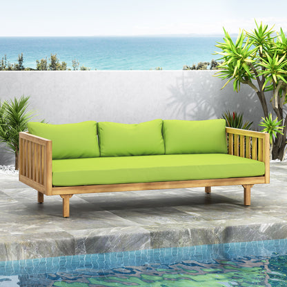 Claremont - 3 Seater Daybed Teak Acacia Wood Water Resistant Cushions